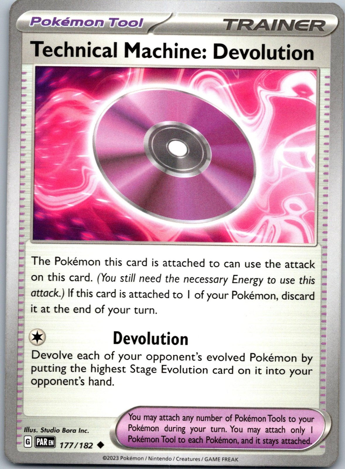 Technical Machine: Devolution 177/182 Uncommon Paradox Rift Pokemon Near Mint