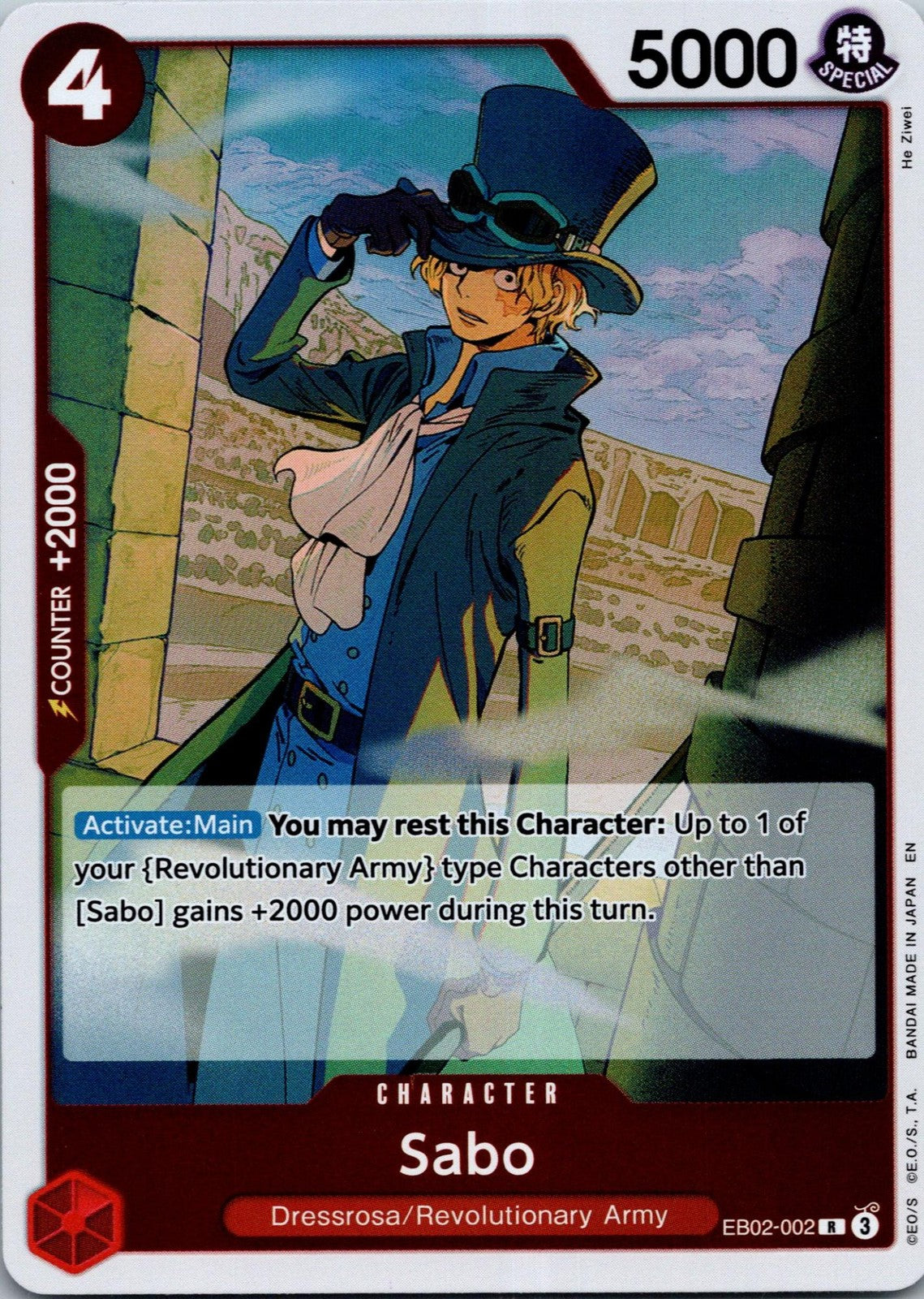 Sabo EB02-002 Rare Extra Booster: Anime 25th Collection One Piece Near Mint