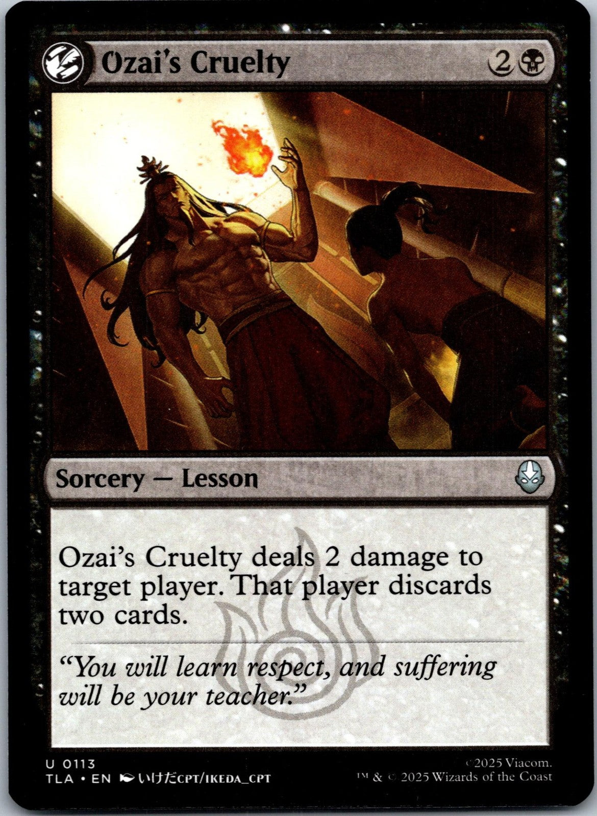 Ozai's Cruelty 113 Uncommon Avatar: The Last Airbender Magic: The Gathering NM