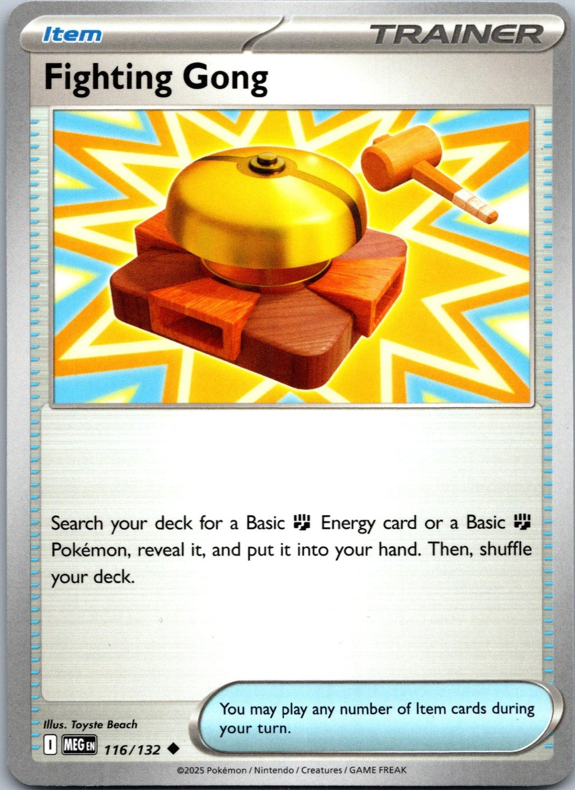 Fighting Gong 116/132 Uncommon Mega Evolution Pokemon Near Mint