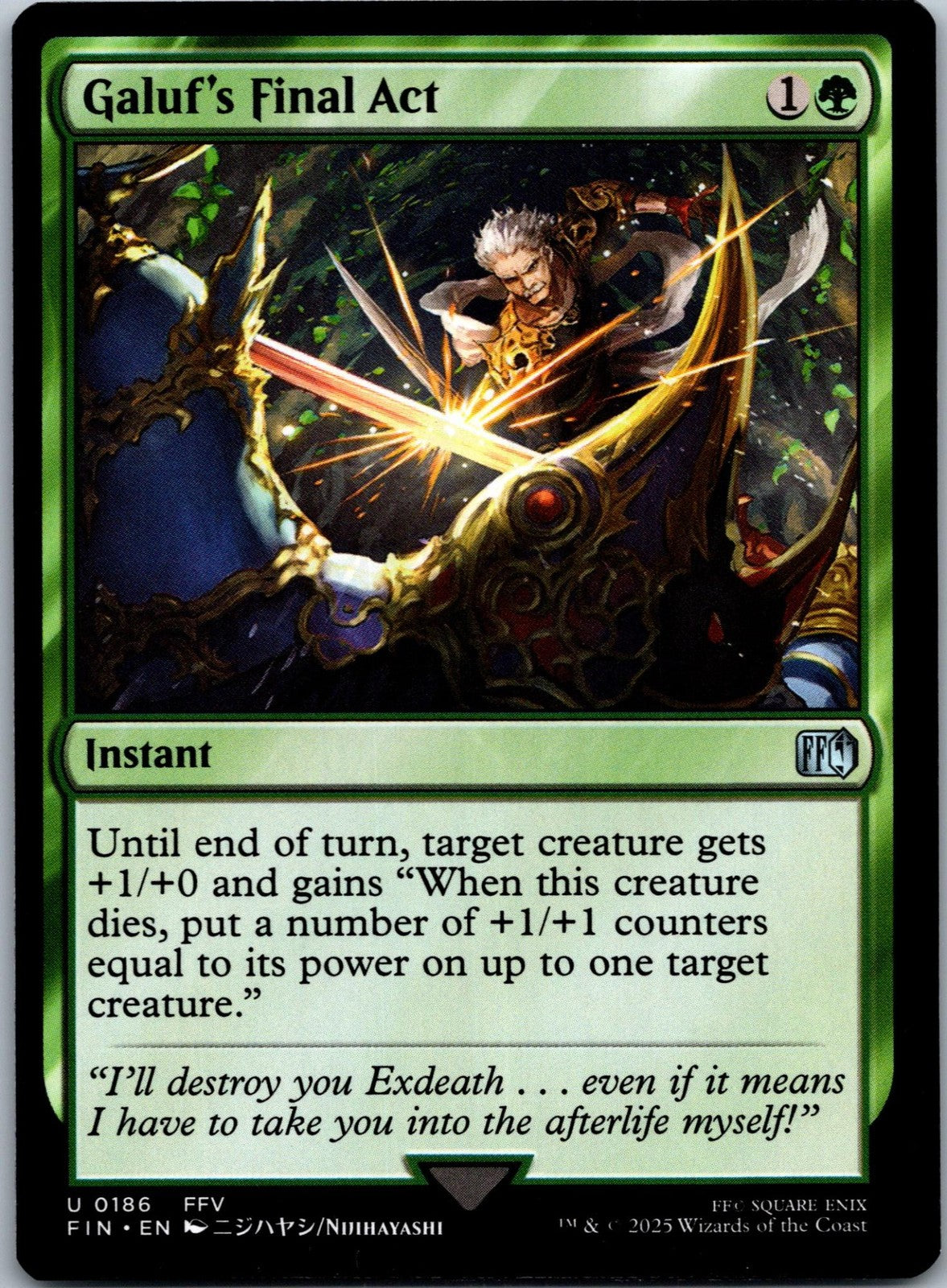 Galuf's Final Act 186 Uncommon Final Fantasy Magic: The Gathering Near Mint