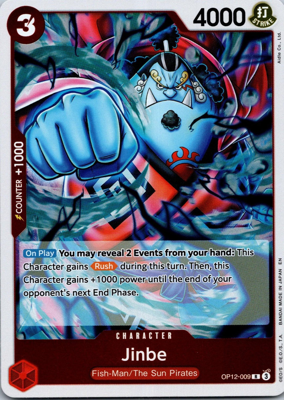 Jinbe OP12-009 Rare Legacy of the Master One Piece Near Mint