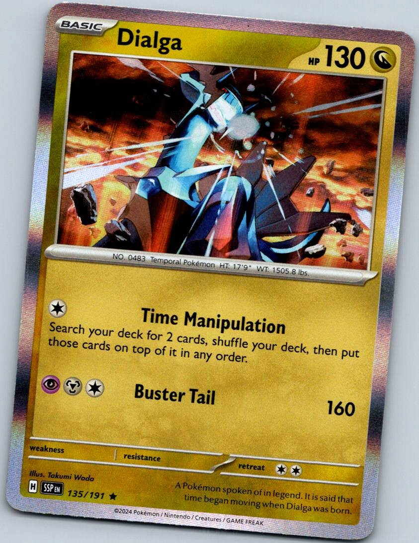 Dialga 135/191 Rare Surging Sparks Pokemon Near Mint