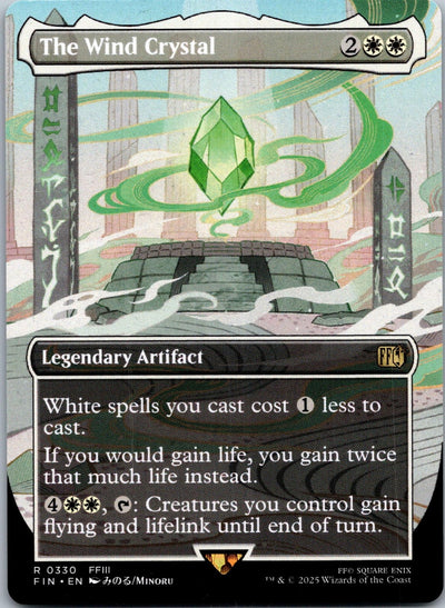 The Wind Crystal (Borderless) 330 Rare Final Fantasy Magic: The Gathering NM