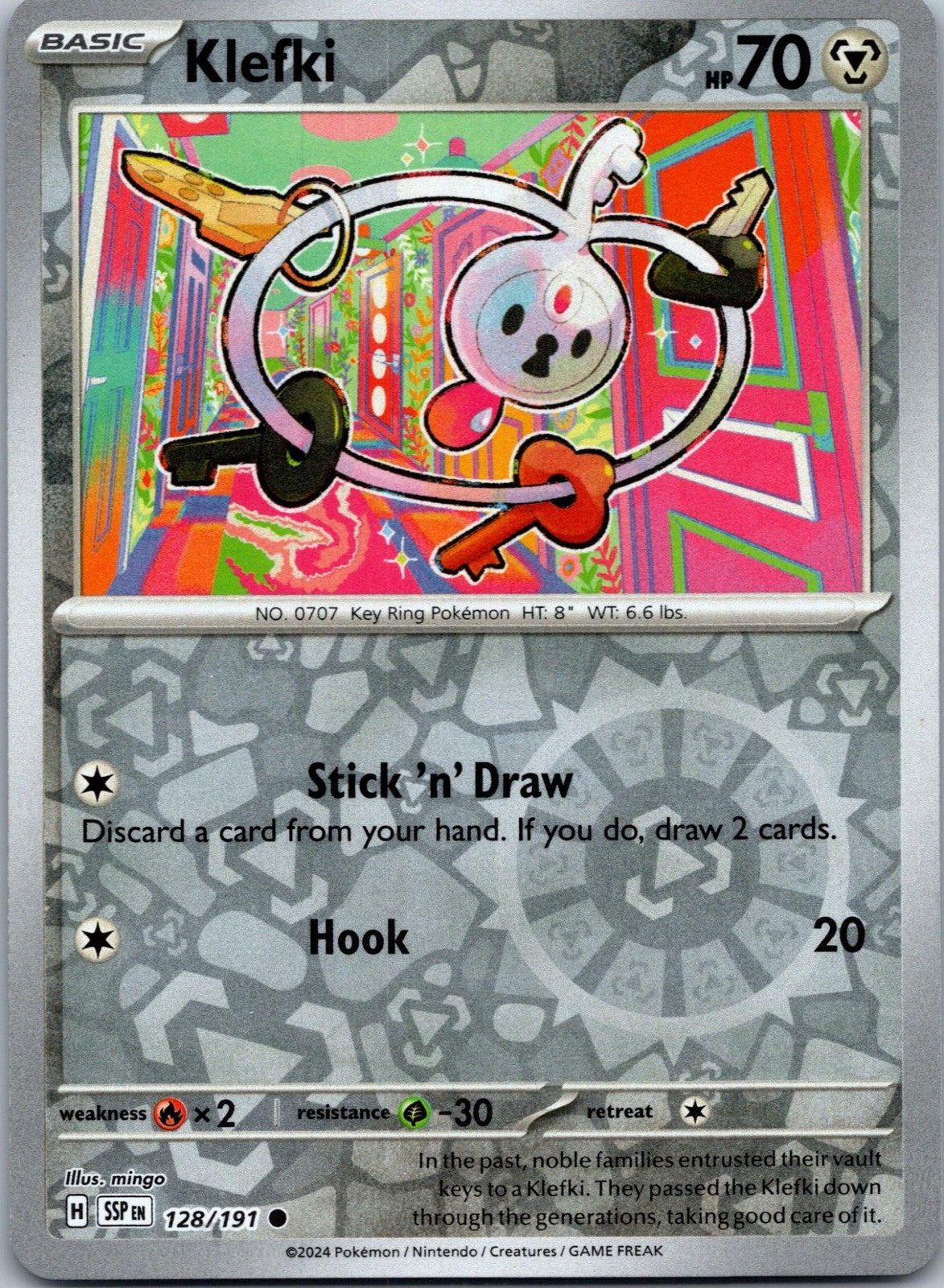 Klefki 128/191 Common Surging Sparks Pokemon Near Mint