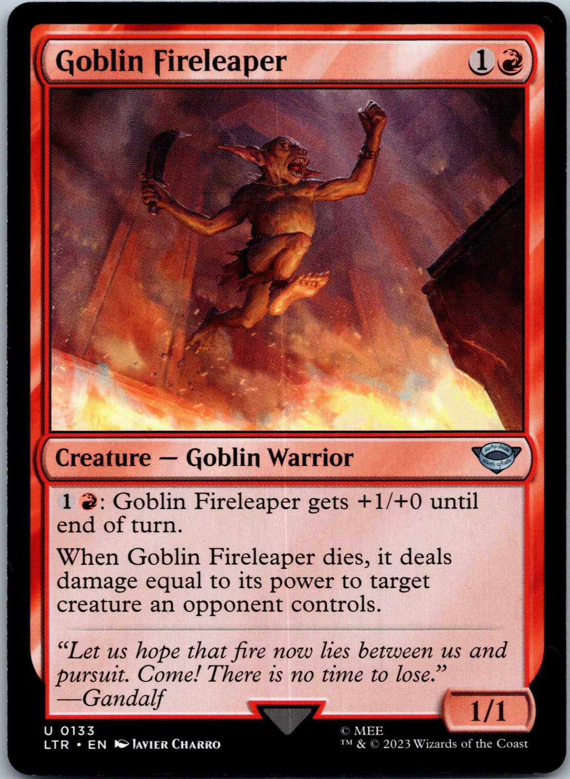Goblin Fireleaper: The Lord of the Rings: Magic: The Gathering NM