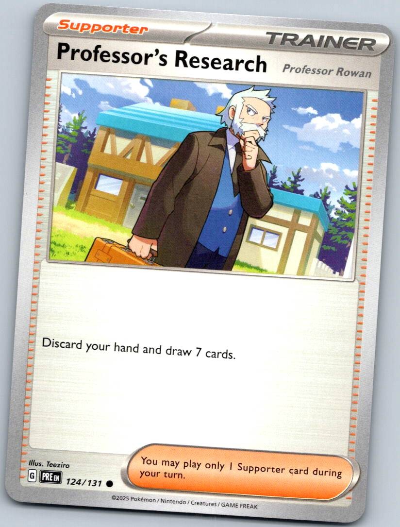 Professor's Research 124/131 Common Prismatic Evolutions Pokemon Near Mint