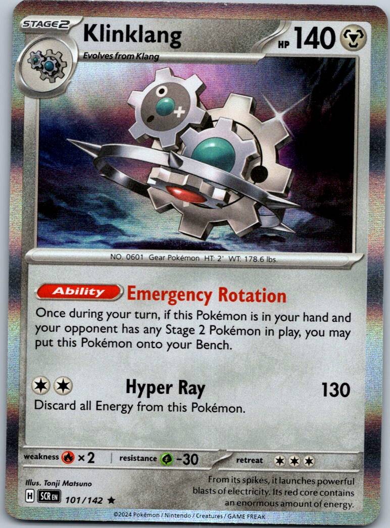 Klinklang 101/142 Rare Stellar Crown Pokemon Near Mint