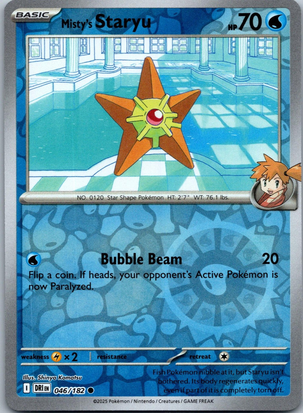Misty's Staryu 046/182 Common Destined Rivals Pokemon Near Mint
