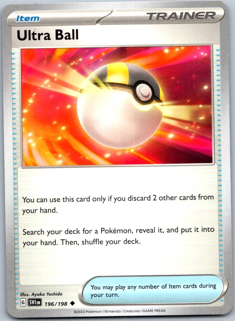 Ultra Ball 196/198 Uncommon Scarlet & Violet Pokemon Near Mint