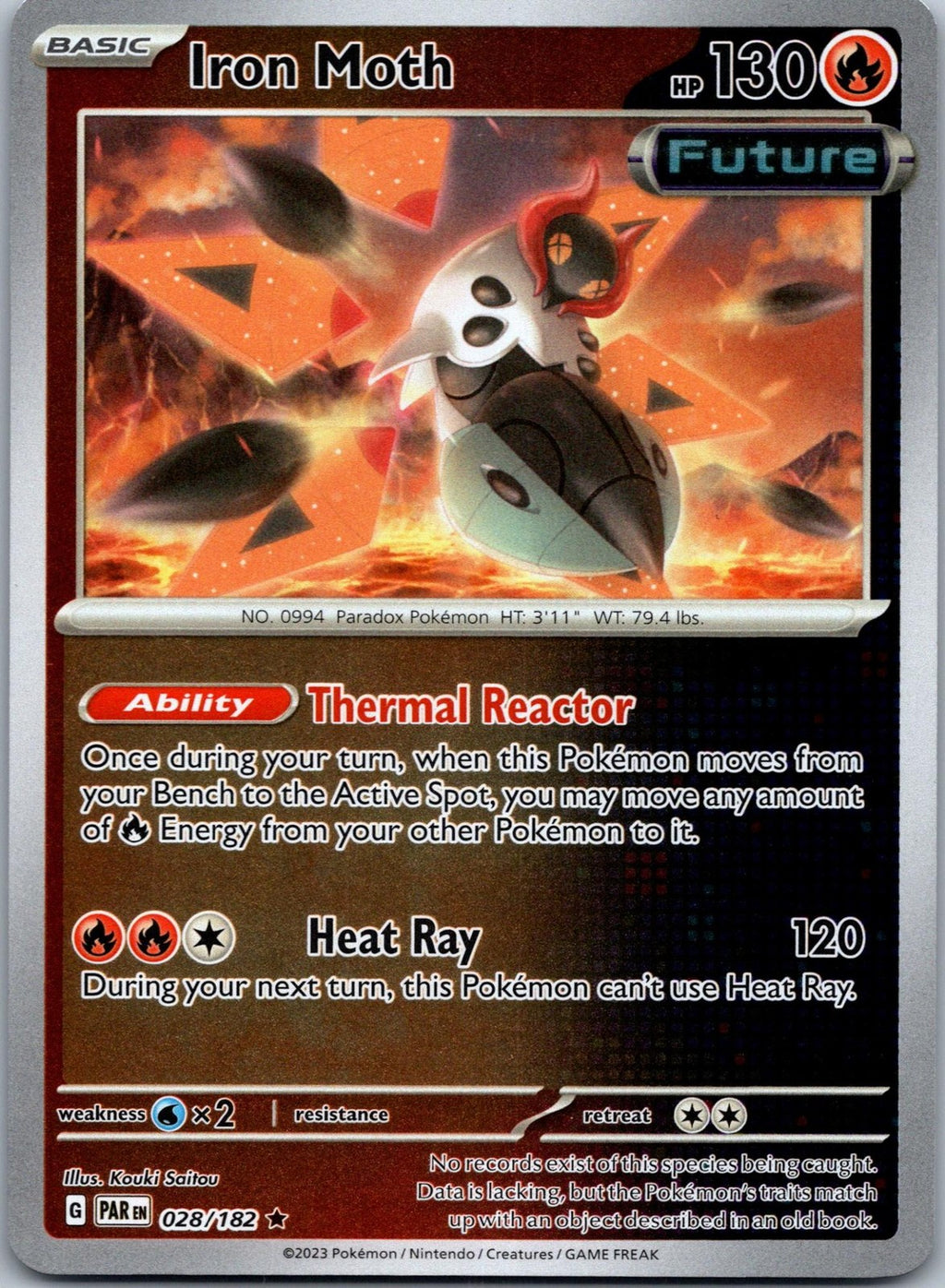Iron Moth 028/182 Holofoil Promo Miscellaneous Cards & Products Pokemon NM