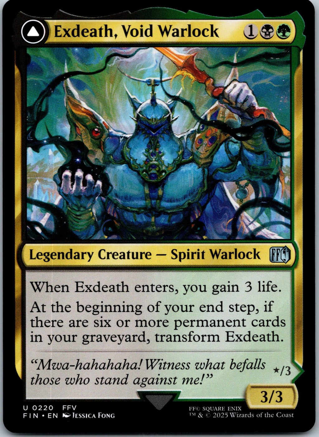 Exdeath, Void Warlock 220 Uncommon FINAL FANTASY Magic: The Gathering Near Mint