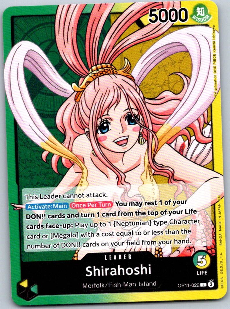 Shirahoshi (022) OP11-022 Leader A Fist of Divine Speed One Piece Near Mint
