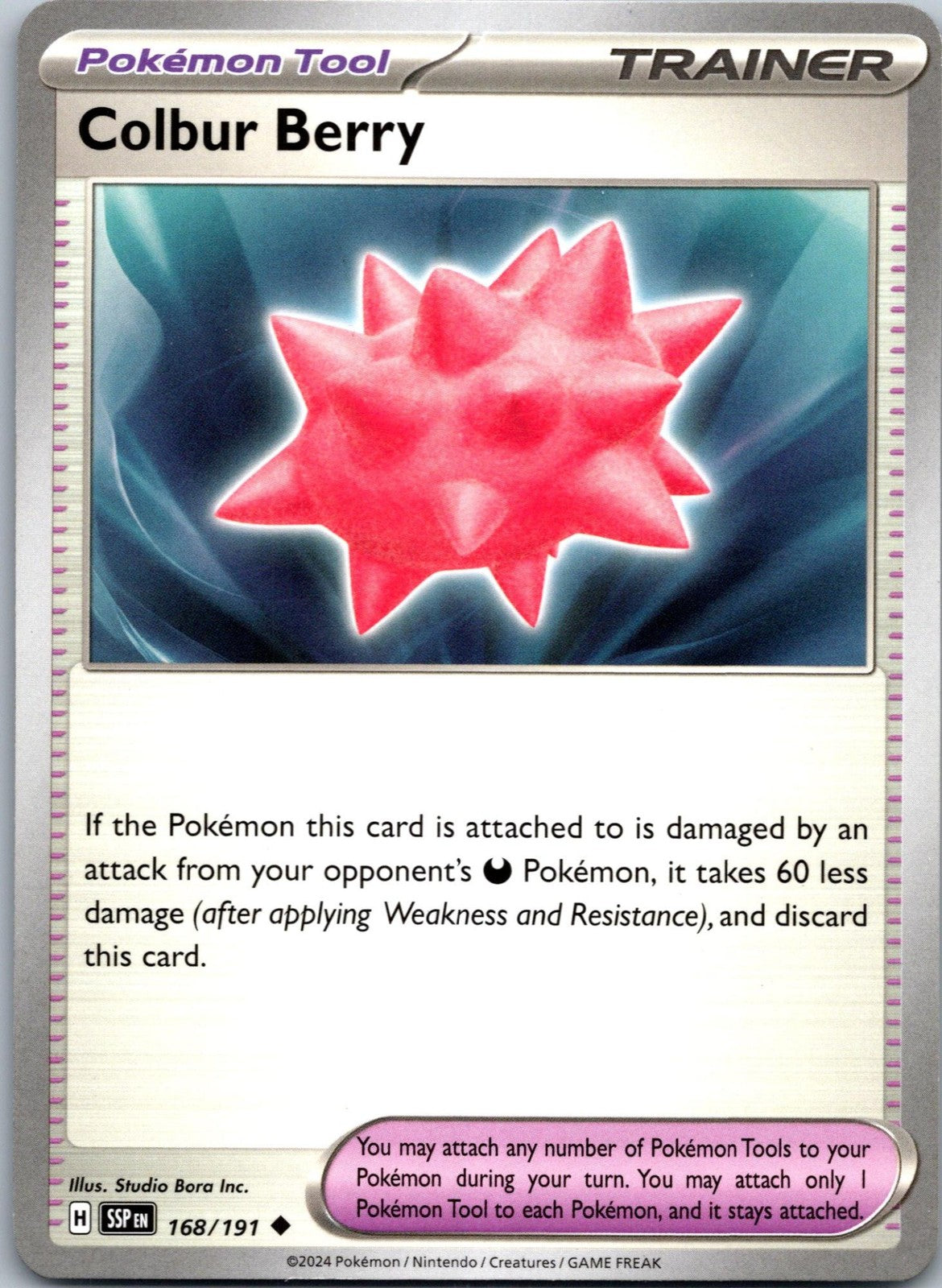 Colbur Berry 168/191 Uncommon Surging Sparks Pokemon Near Mint