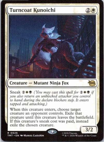 Turncoat Kunoichi Rare Teenage Mutant Ninja Turtles Magic: The Gathering NM