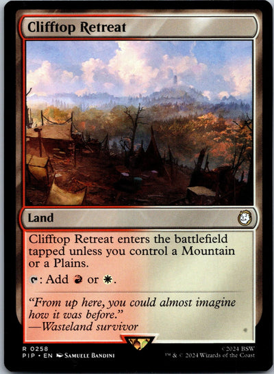Clifftop Retreat 258 Rare Universes Beyond: Fallout Magic: The Gathering NM
