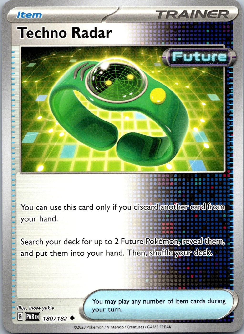 Techno Radar 180/182 Uncommon Paradox Rift Pokemon Near Mint