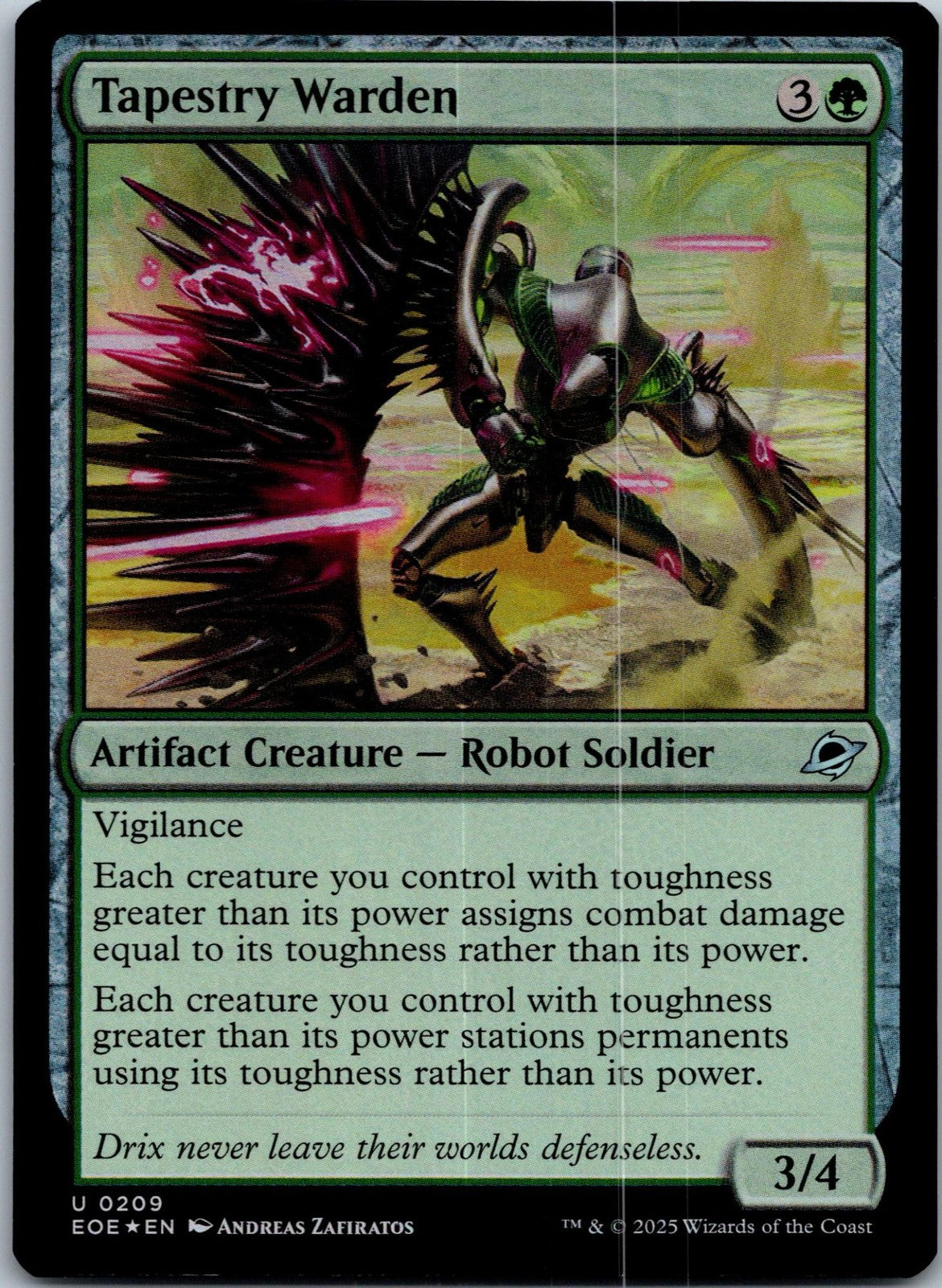 Tapestry Warden 209 Uncommon Edge of Eternities Magic: The Gathering NM | HOKO