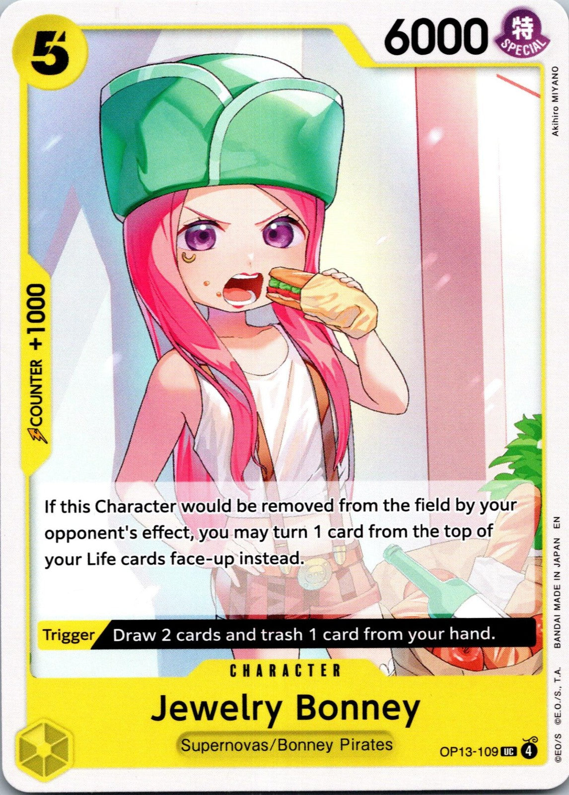 Jewelry Bonney (109) OP13-109 Uncommon Carrying On His Will One Piece Near Mint