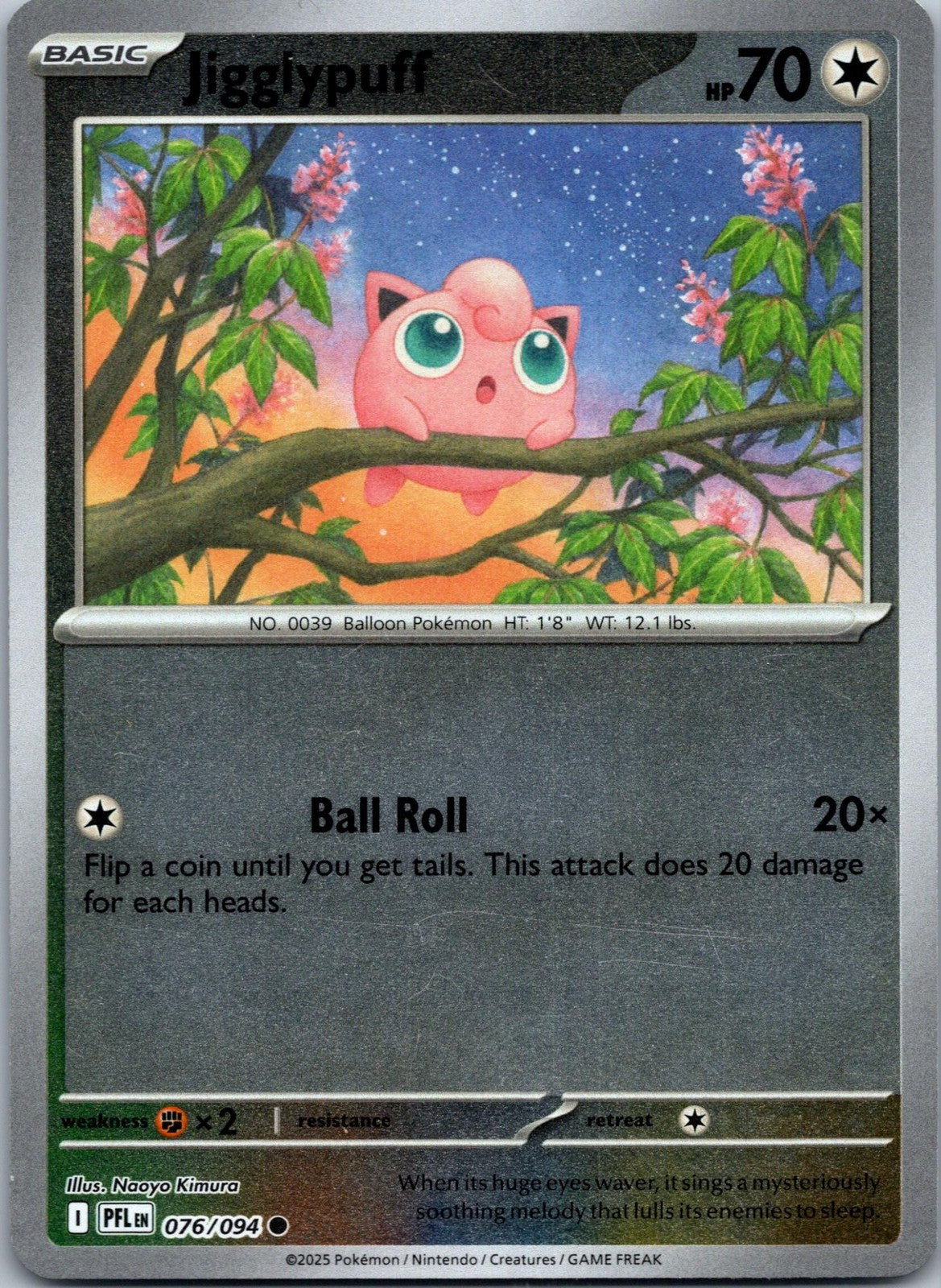 Jigglypuff 076/094 Common Phantasmal Flames Pokemon Near Mint