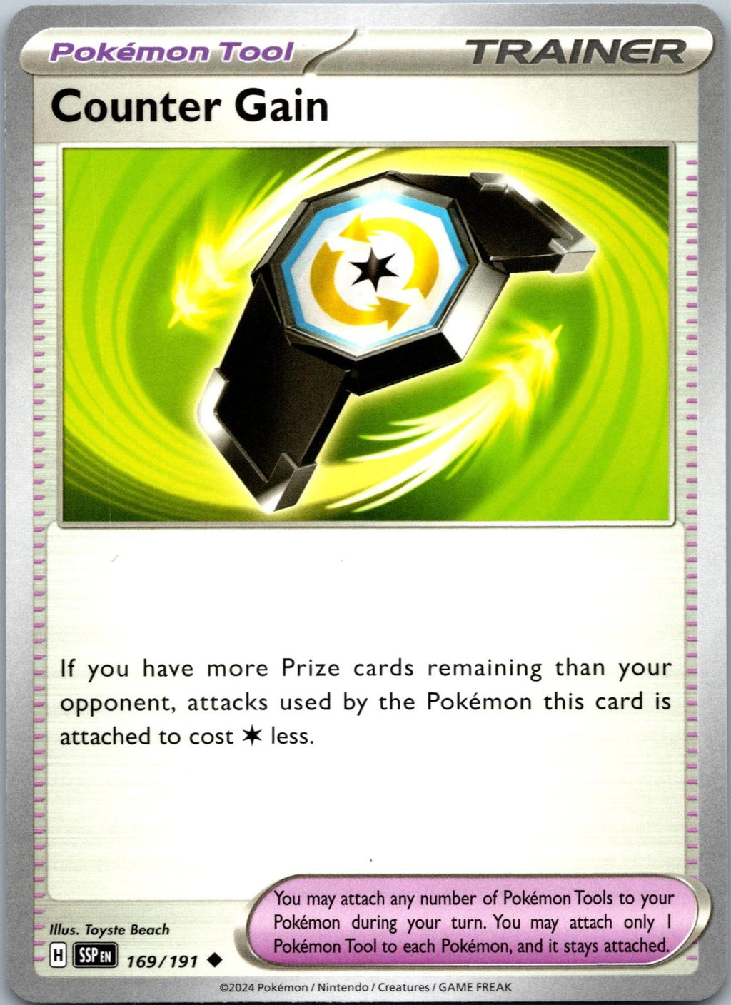 Counter Gain 169/191 Uncommon Surging Sparks Pokemon Near Mint