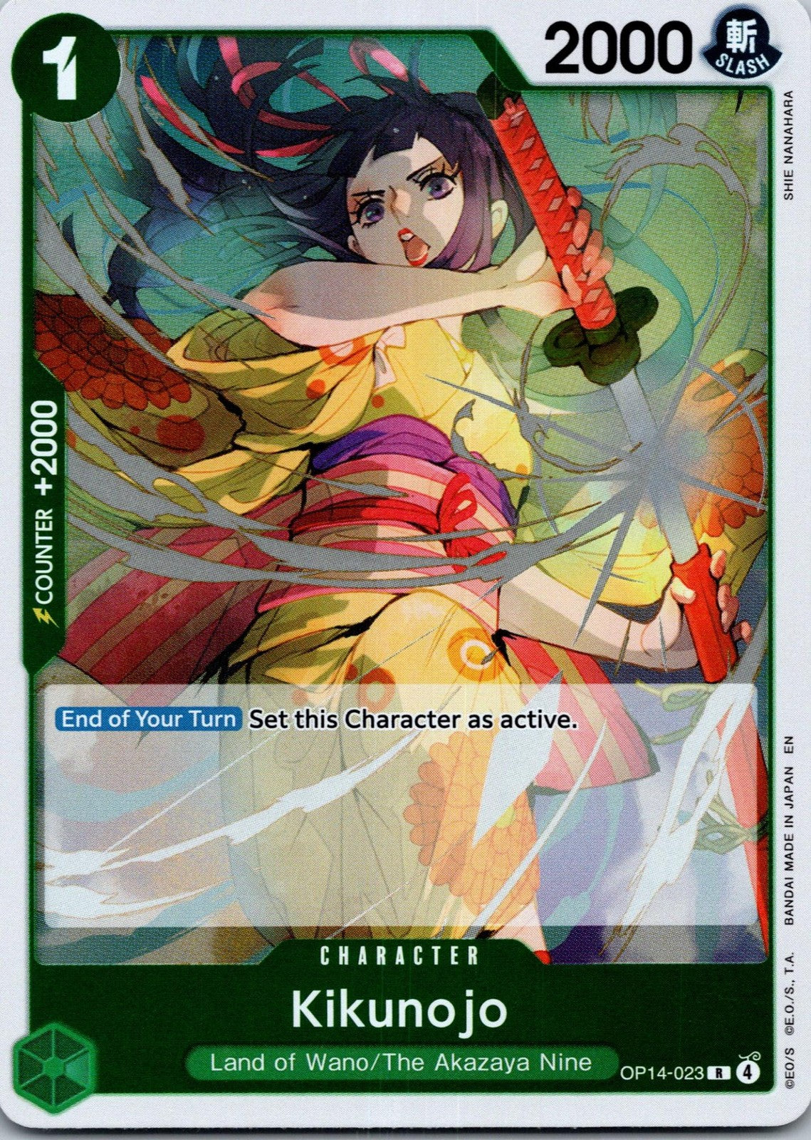 Kikunojo OP14-023 Rare The Azure Sea's Seven One Piece Near Mint