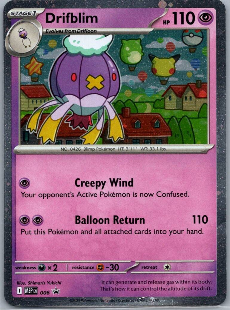 Drifblim 006 Promo Mega Evolutions Pokemon Near Mint