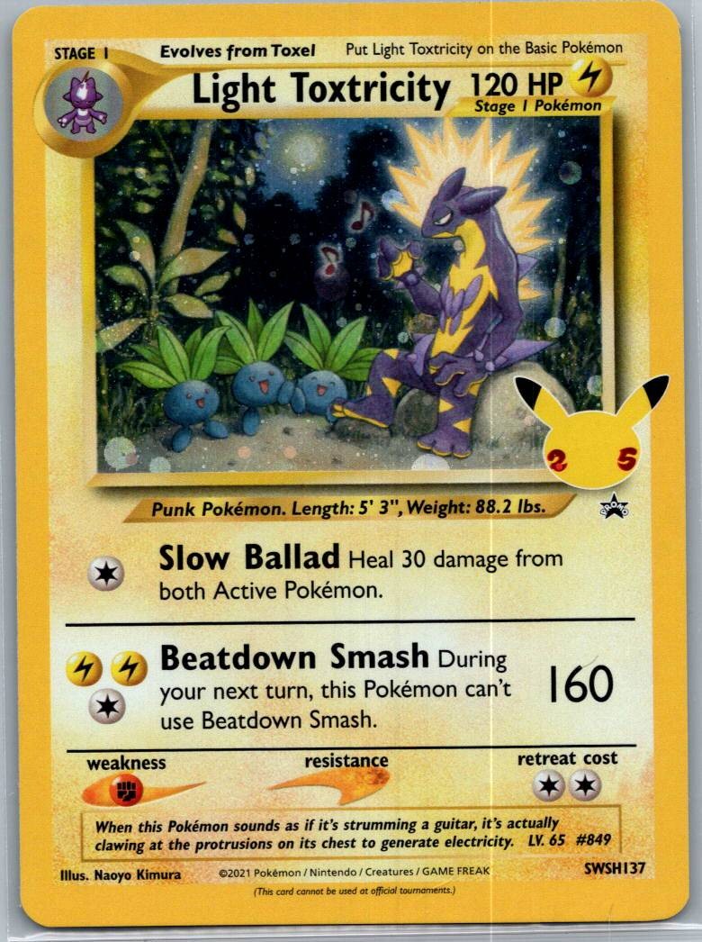 Light Toxtricity SWSH137 Promo SWSH Black Star Pokemon Near Mint