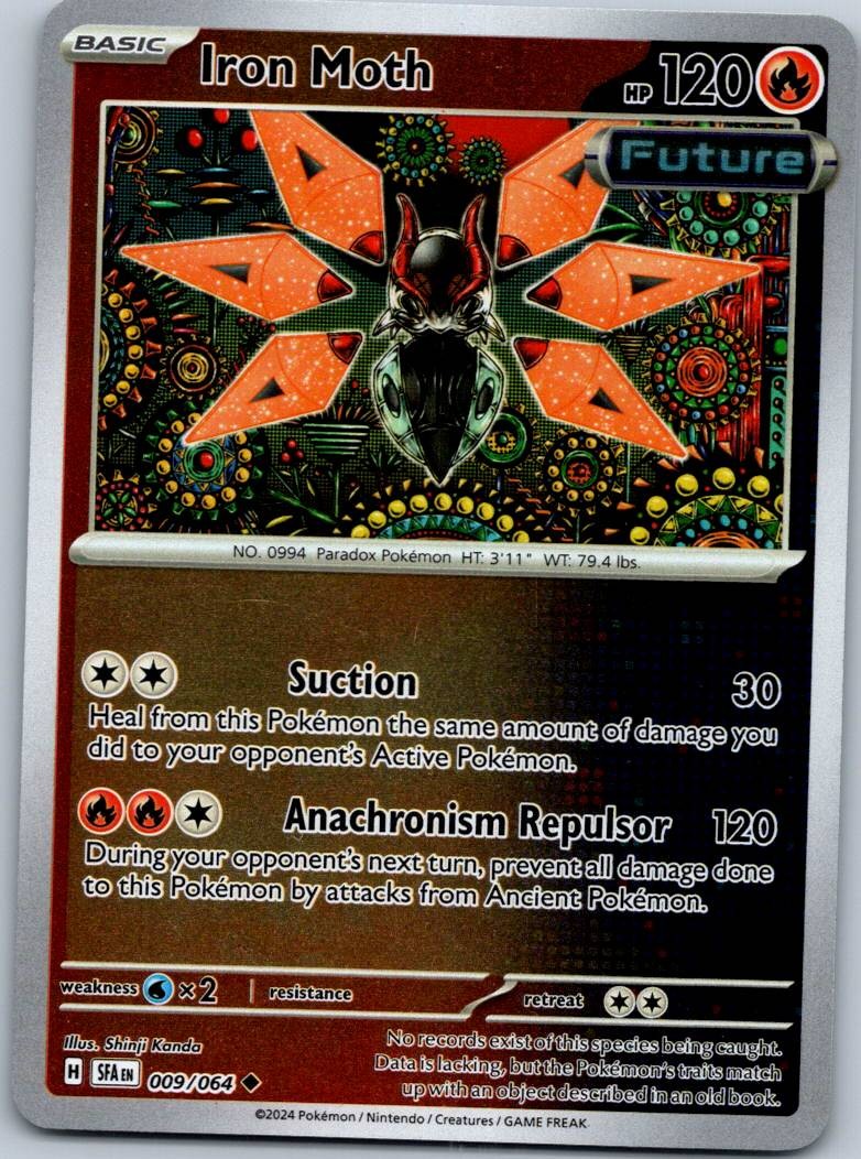 Iron Moth 009/064 Uncommon Shrouded Fable Pokemon Reverse Holo Near Mint