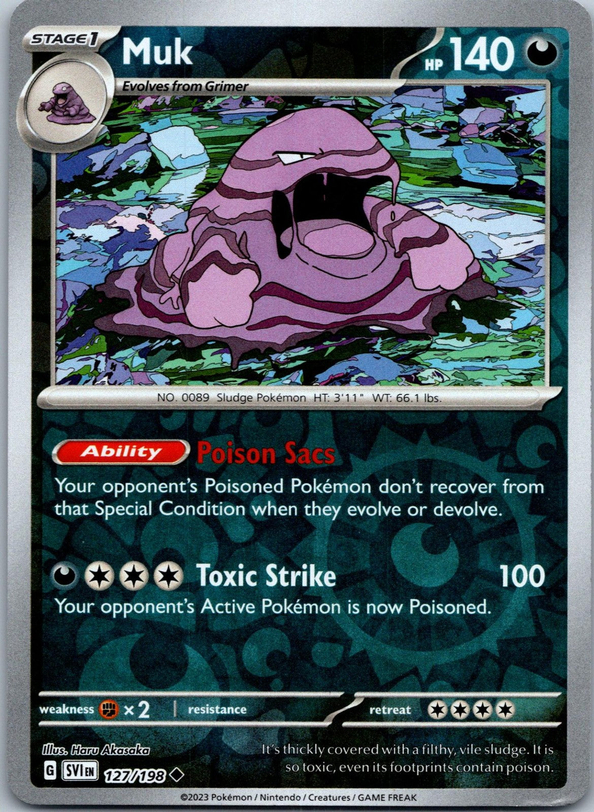 Muk 127/198 Uncommon Scarlet & Violet Pokemon Near Mint
