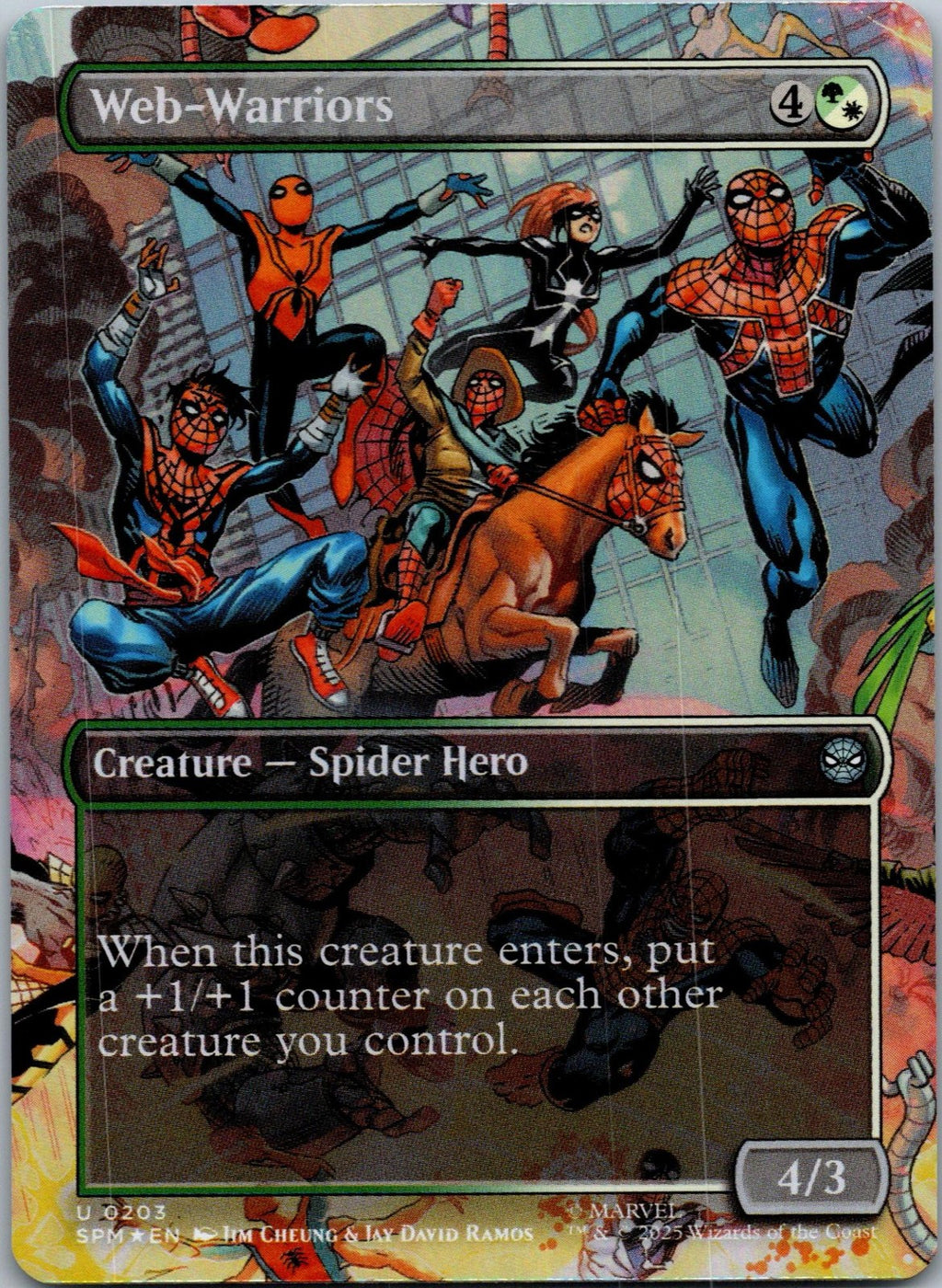 Web-Warriors (Borderless) 203 Marvel's Spider-Man Magic: The Gathering NM