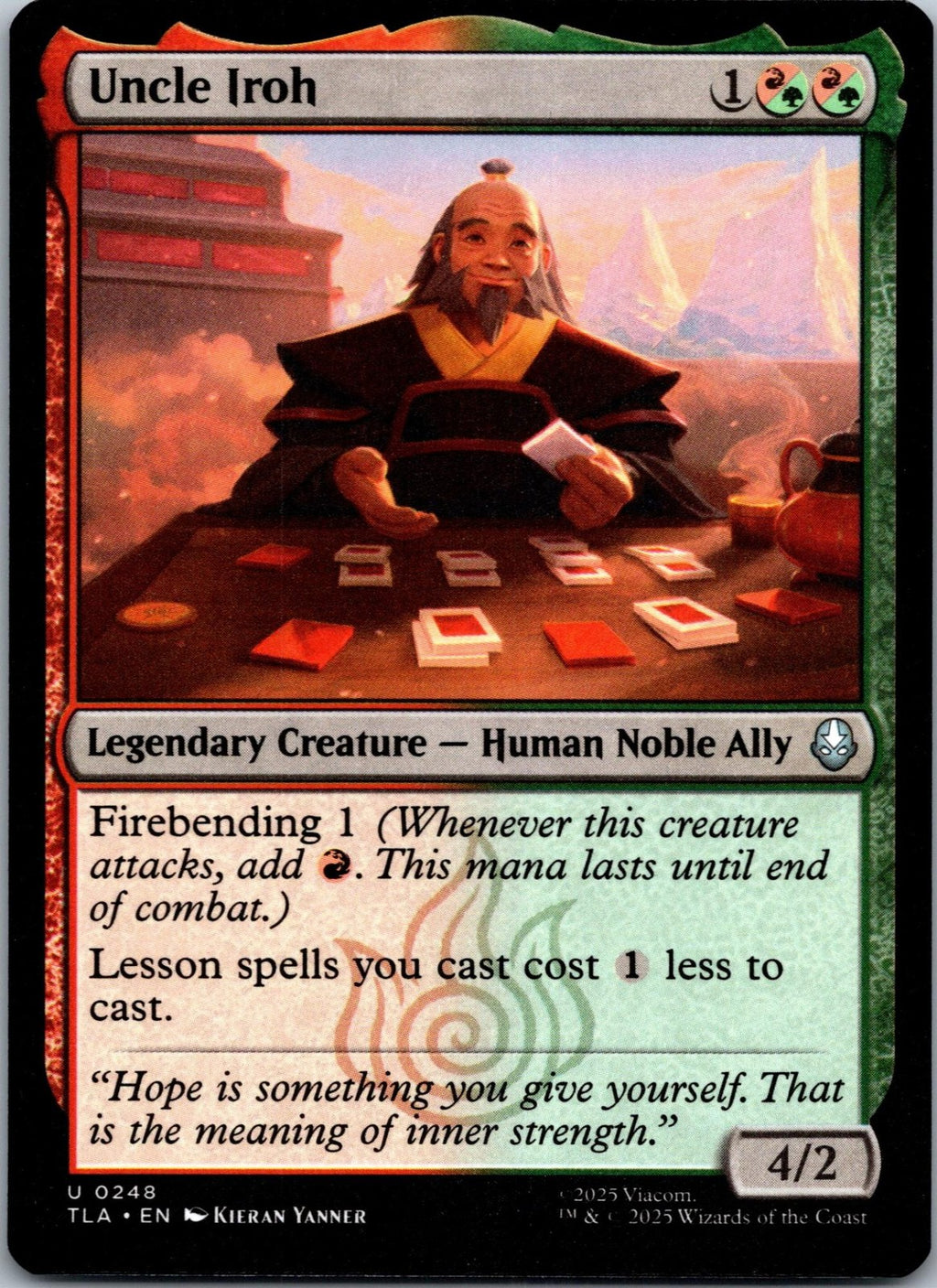 Uncle Iroh 248 Uncommon Avatar: The Last Airbender Magic: The Gathering NM