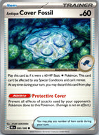 Antique Cover Fossil 080/086 Common Black Bolt Pokemon Near Mint