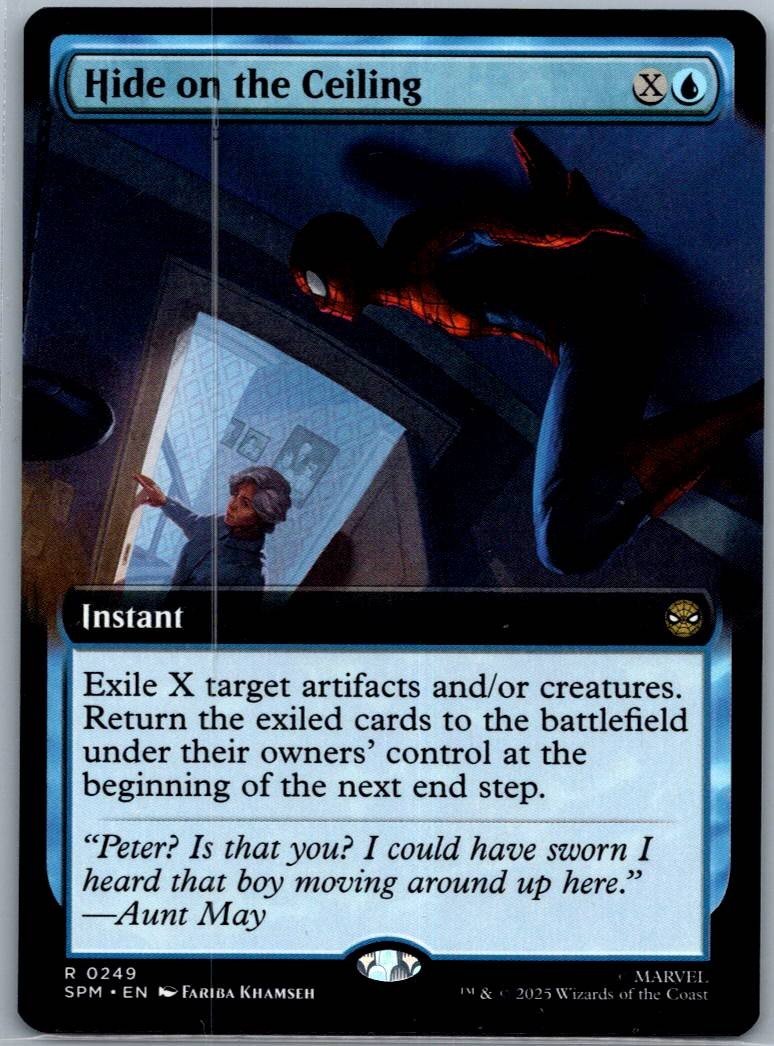 Hide on the Ceiling (Extended Art) 249 Spider-Man Magic: The Gathering NM