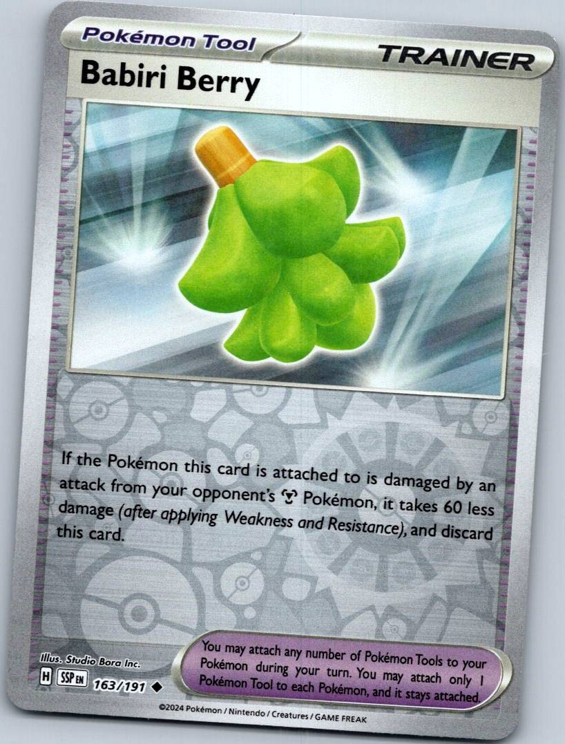 Babiri Berry 163/191 Reverse Surging Sparks Pokemon Near Mint