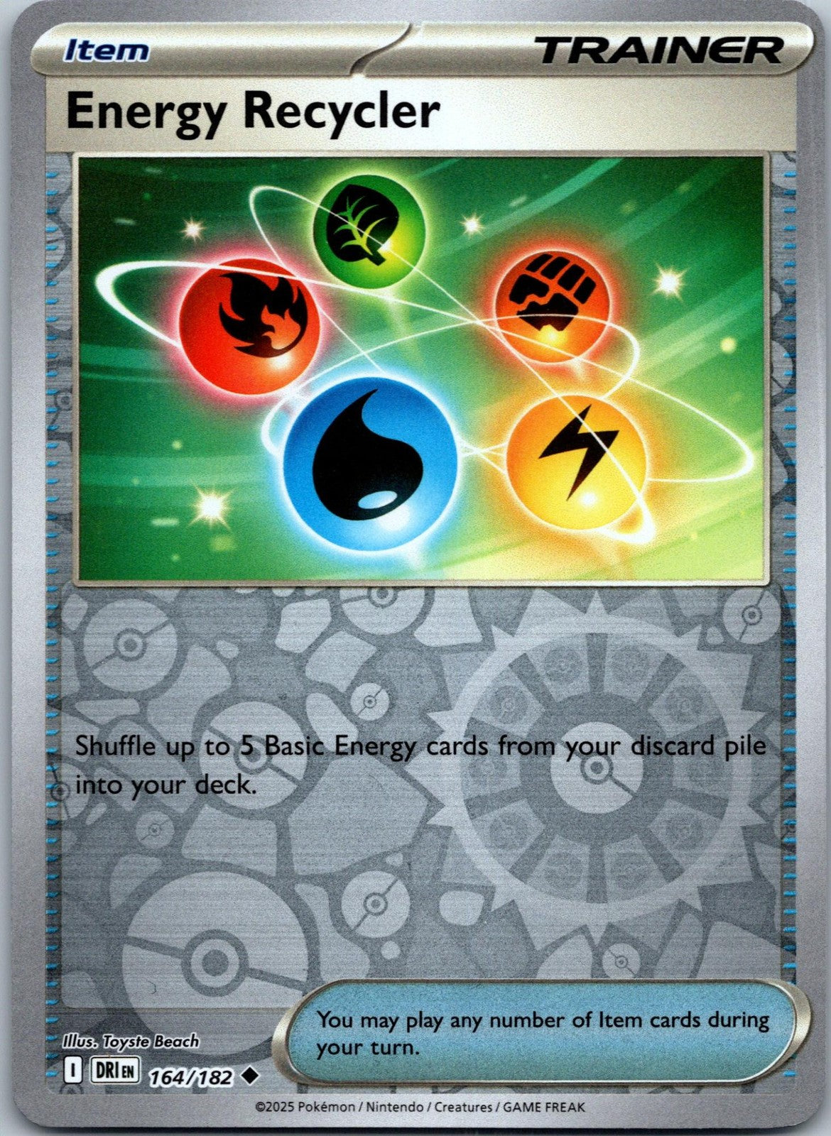 Energy Recycler 164/182 Uncommon Destined Rivals Pokemon Near Mint