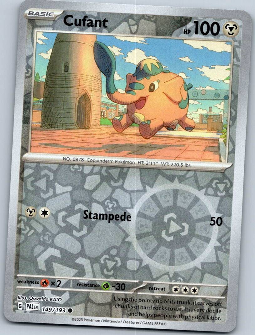 Cufant 149/193 Common Paldea Evolved Pokemon Reverse Holo Near Mint