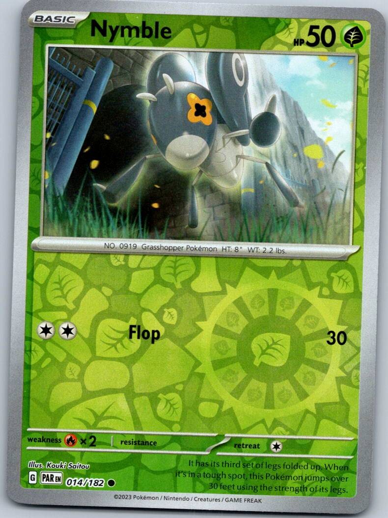 Nymble 014/182 Common Paradox Rift Pokemon Reverse Holo Near Mint