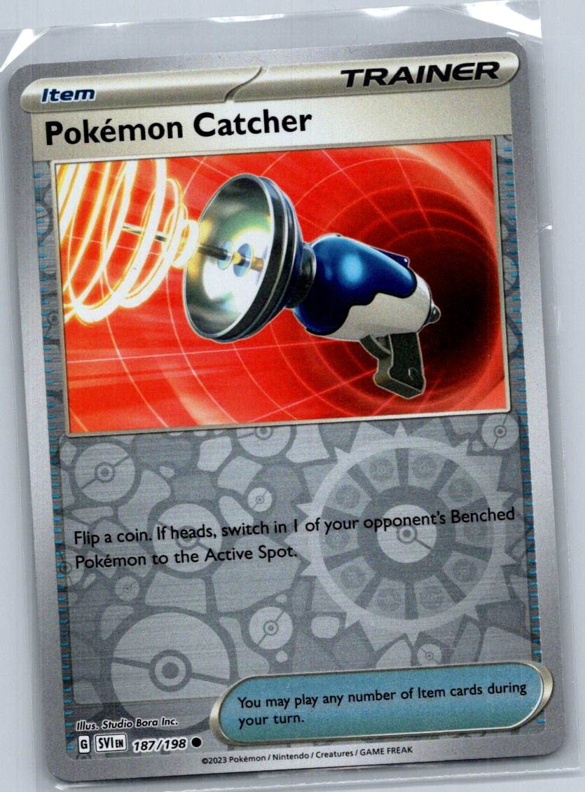 Pokemon Catcher 187/198 Common Scarlet & Violet Pokemon Near Mint