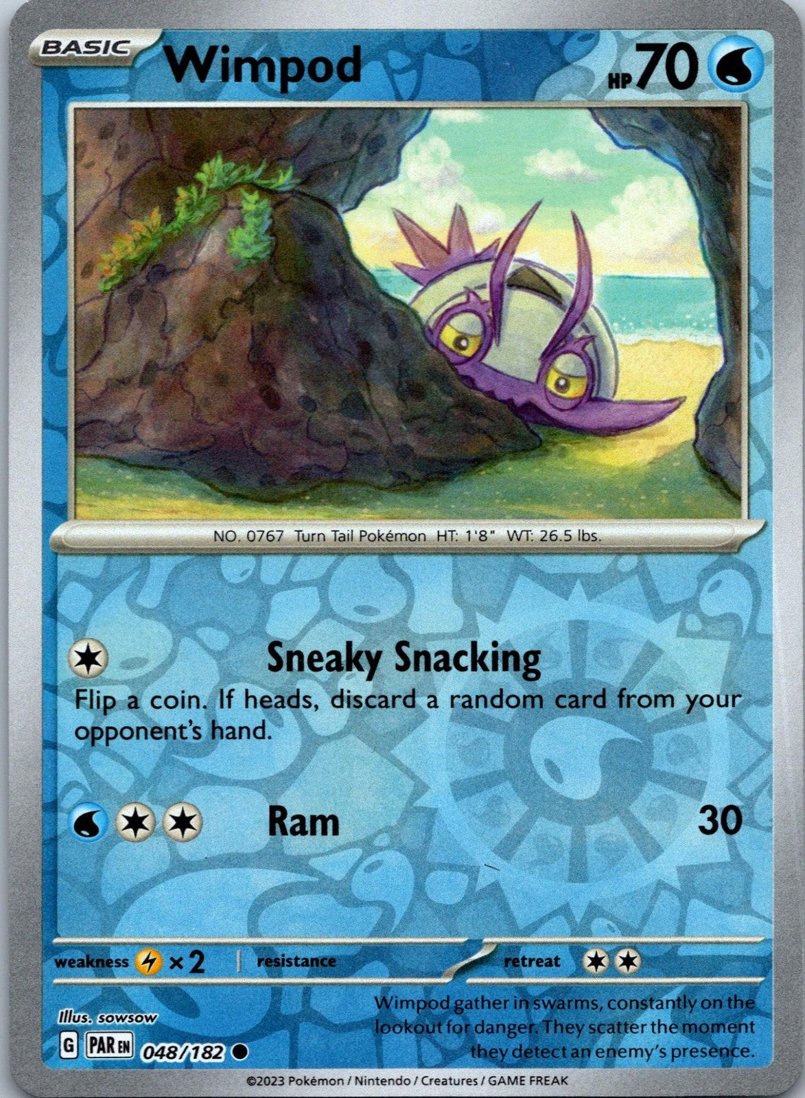 Wimpod 048/182 Common Paradox Rift Pokemon Near Mint