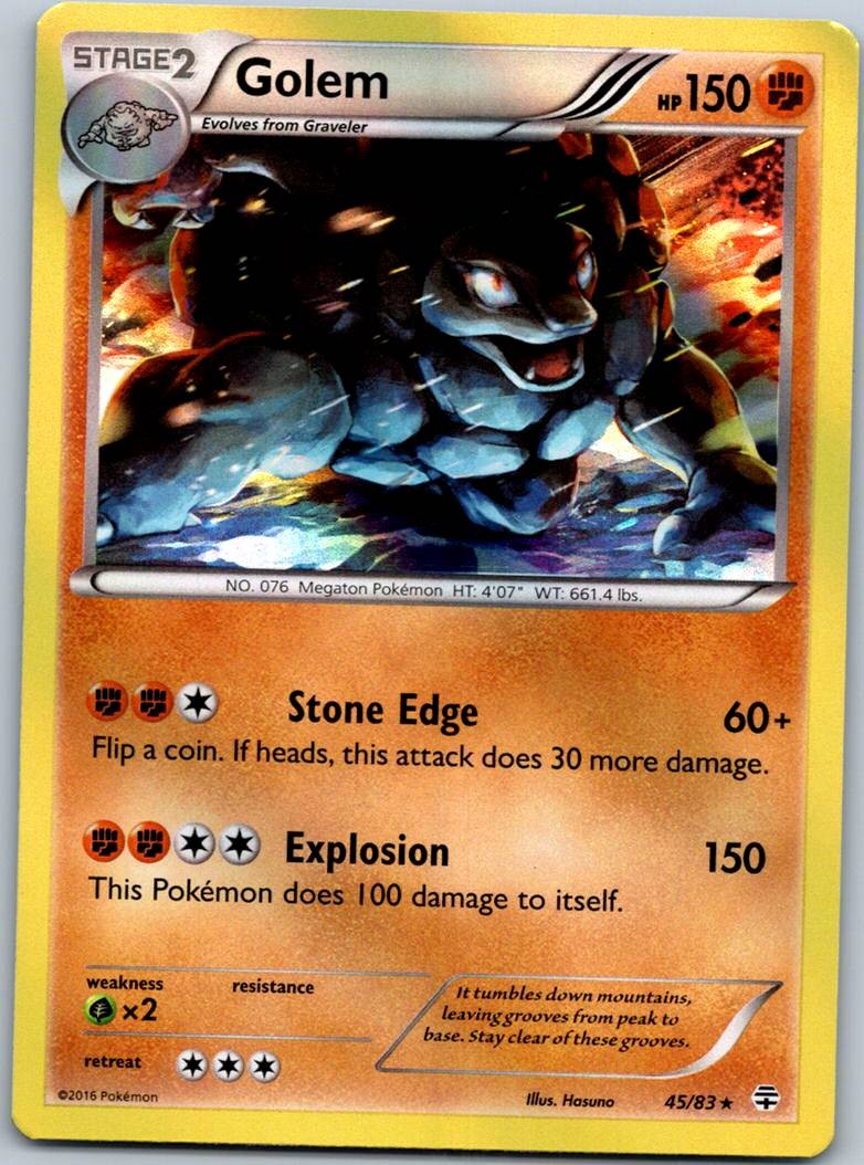 Golem 45/83 Holo Rare Generations Pokemon Near Mint