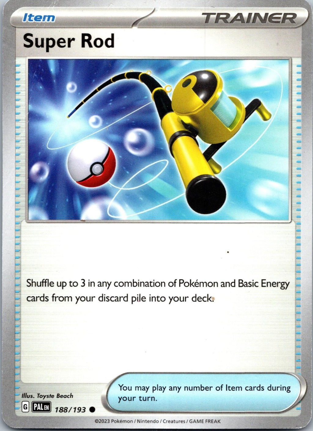 Super Rod 188/193 Common Paldea Evolved Pokemon Near Mint