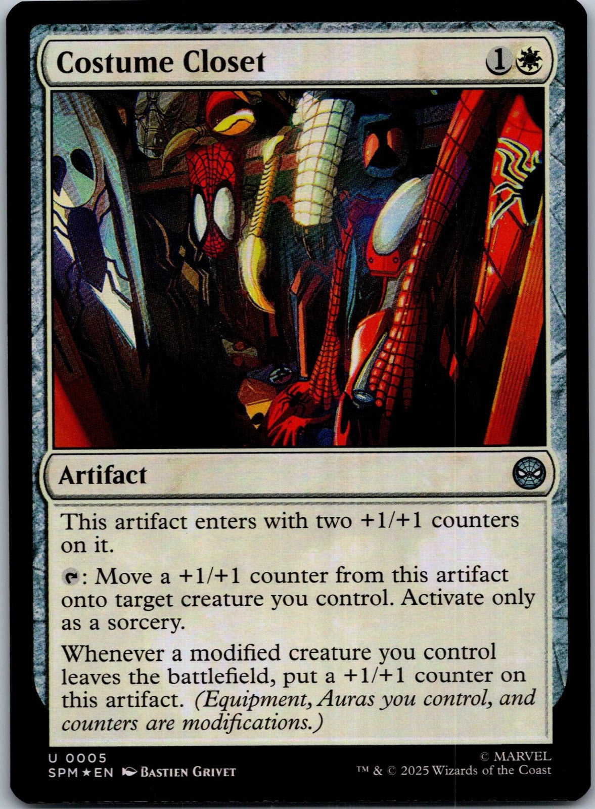 Costume Closet 5 Uncommon Marvel's Spider-Man Magic: The Gathering NM | HOKO