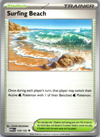 Surfing Beach 129/132 Uncommon Mega Evolution Pokemon Near Mint