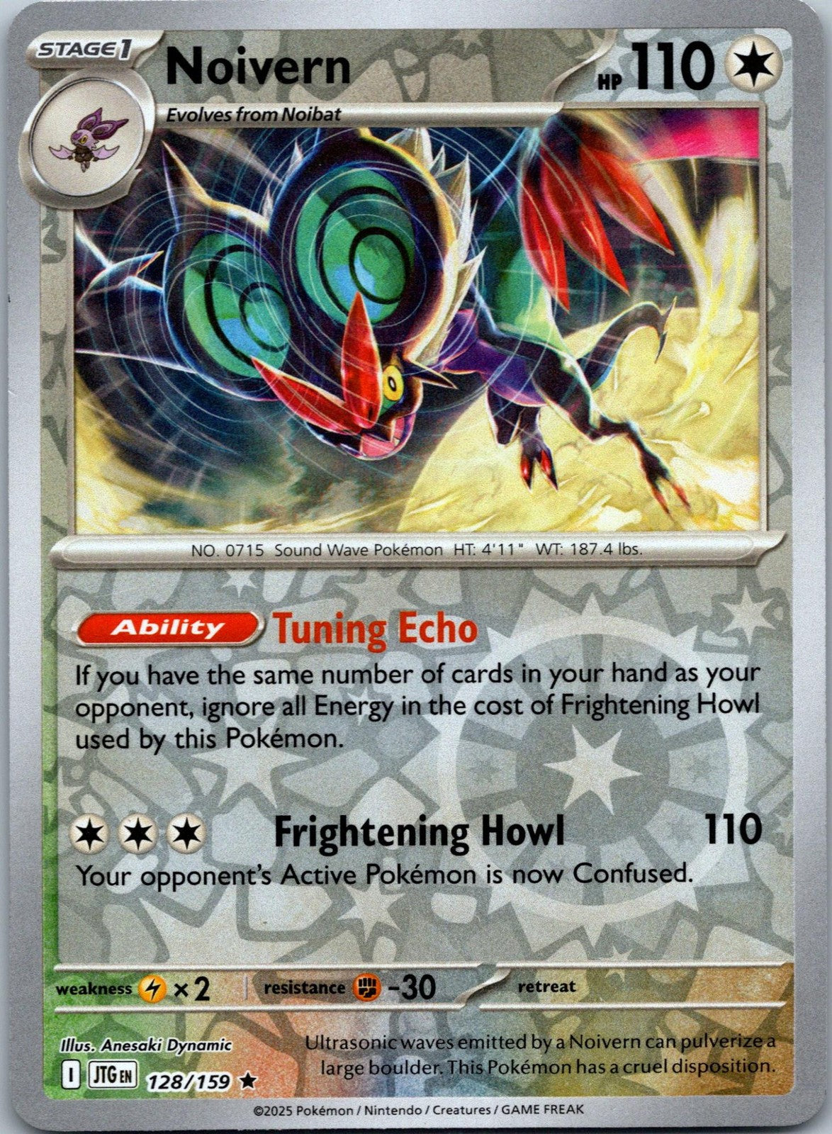 Noivern 128/159 Rare Journey Together Pokemon Near Mint