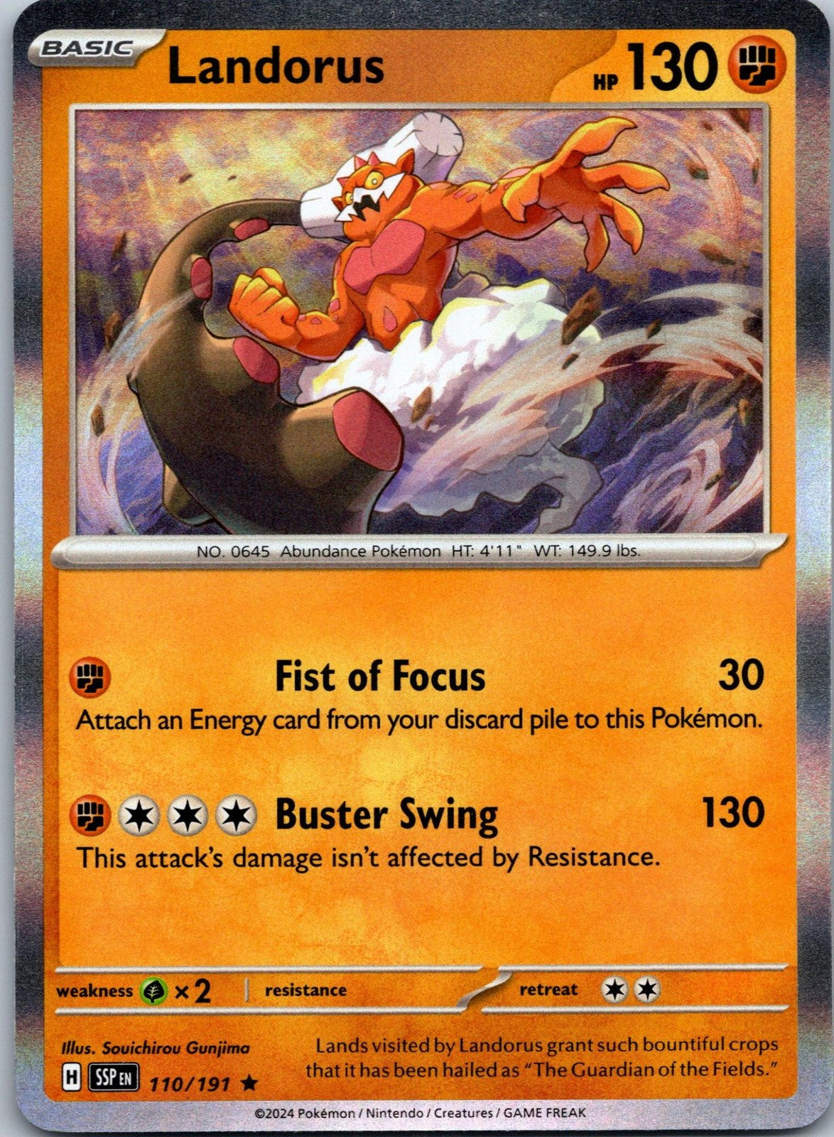Landorus 110/191 Rare Surging Sparks Pokemon Near Mint