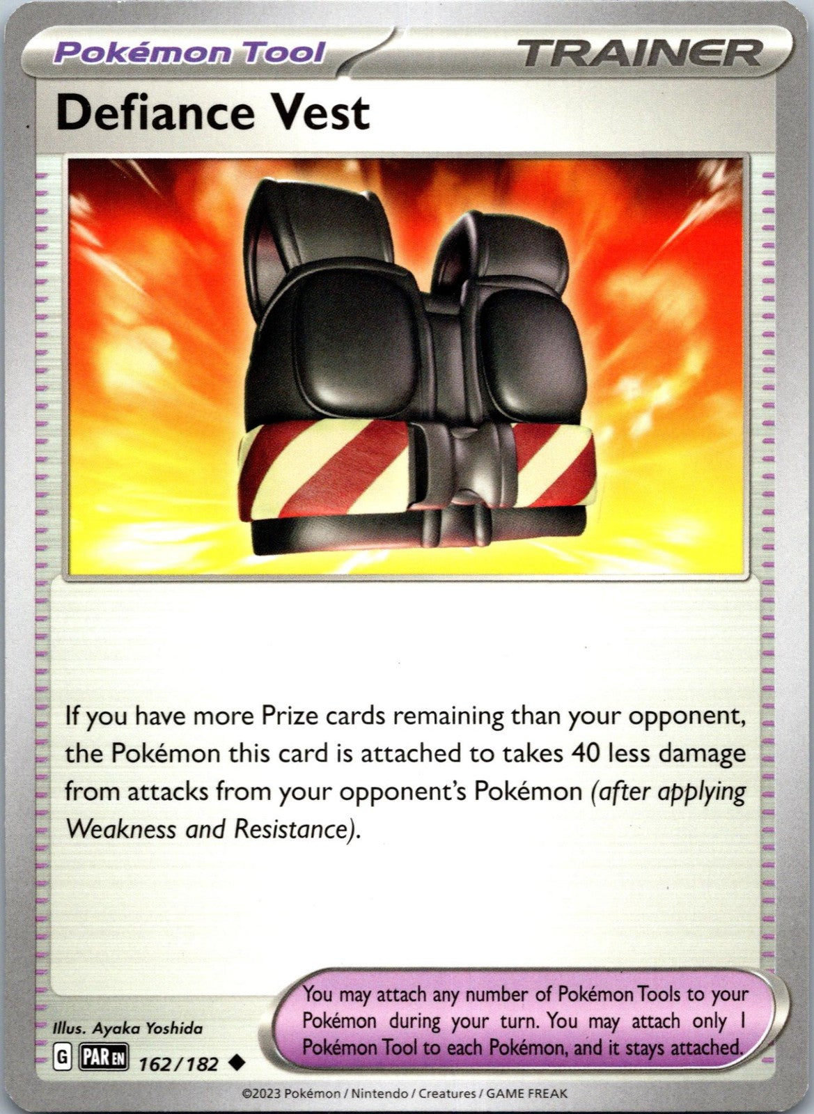 Defiance Vest 162/182 Uncommon Paradox Rift Pokemon Near Mint