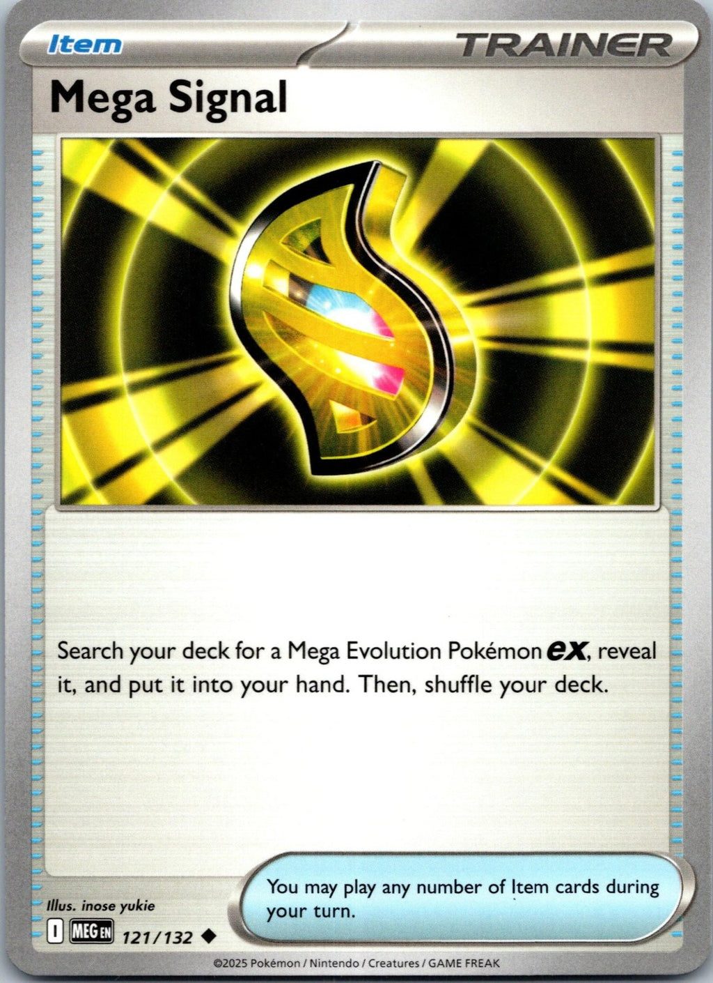 Mega Signal 121/132 Uncommon Mega Evolution Pokemon Near Mint