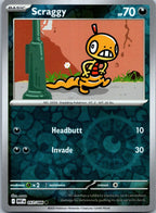 Scraggy 057/086 Common White Flare Pokemon Near Mint