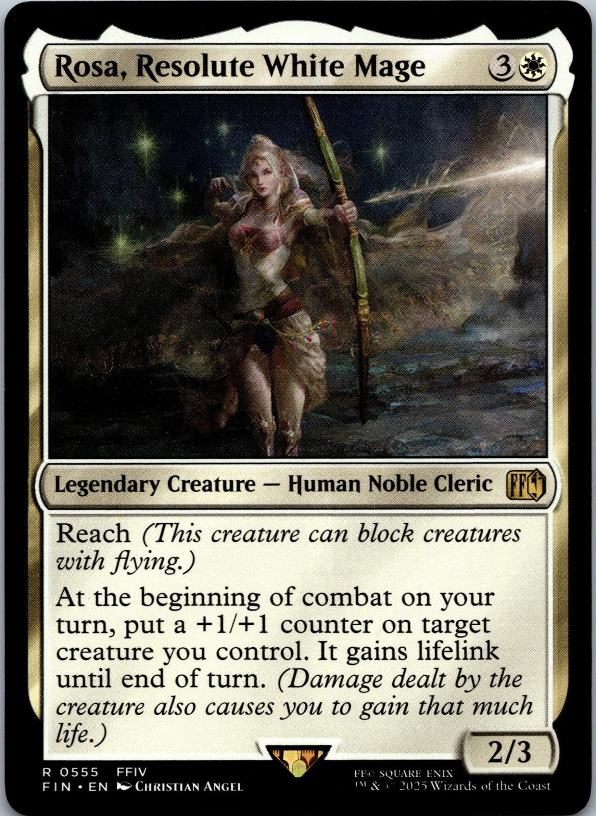 Rosa, Resolute White Mage 555 Rare Final Fantasy Magic: The Gathering NM | HOKO